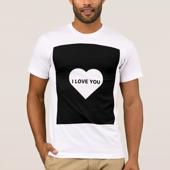 T-shirt Je T'Aime T T'Aimer T Shirt Design (Devant)
