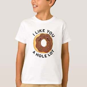 T-shirt Je T'Aime Un Trou Beaucoup Drôle Pun De Donut