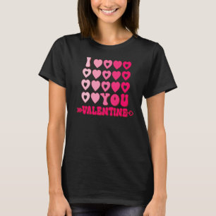 T-shirt Je t'aime XOXO Coeur Valentines Journée Hommes Fem