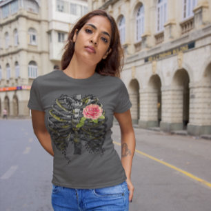 T-shirt Je t'aimerai toujours cœur rose graphique