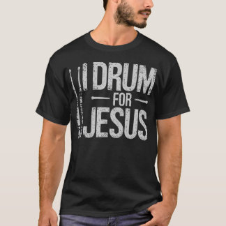 T-shirt Je Tambourine Pour Jésus Église Chrétienne Tambour