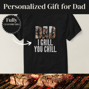 T-shirt Je te grille, tu te détends, papa drôle