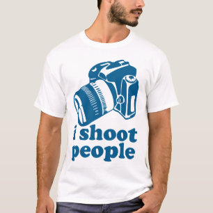 T-shirt Je tire des personnes - bleu
