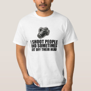 T-shirt Je tire des personnes et découpe parfois leur tê