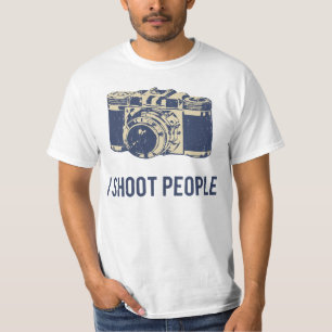 T-shirt Je tire l'appareil-photo de photographie de