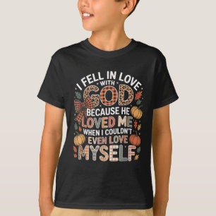 T-shirt Je Tombe Dans L'Amour Dieu Foi Citation Automne Ch