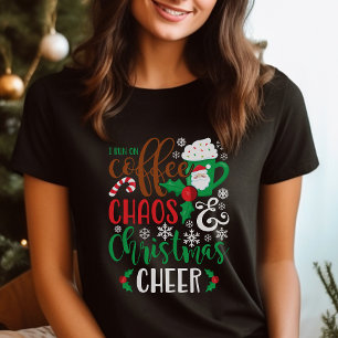 T-shirt Je tourne à café chaos et bonne humeur de Noël