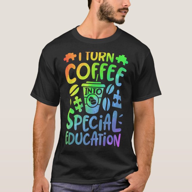 T-shirt Je Transforme Le Café En Enseignant SPEED De L'Édu (Devant)