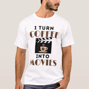 T-shirt Je transforme le café en scénariste de films