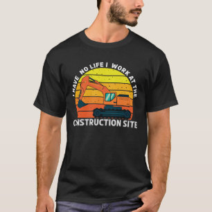 T-shirt Je Travaille Au Bâtiment Du Bâtiment Du Site De Co