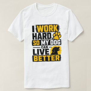 T-shirt Je Travaille Dur Conception de Citation pour Amour