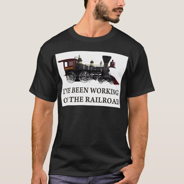 T-shirt Je Travaille Sur Le Chemin De Fer (Devant)