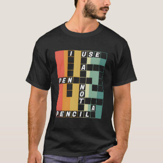 T-shirt Je Utilise Un Stylo Pas Un Crayon National Mot Cro