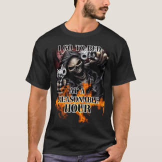 T-shirt Je Vais Au Lit À Une Heure Raisonnable