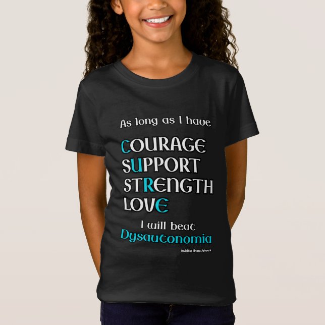 T-Shirt Je Vais Battre...Dysautonomia (Devant)