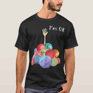 T-shirt Je vais bien Crochet Tricot Fil - s - Noir - Petit