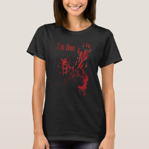 T-shirt Je vais bien, maudits Costume Halloween Hommes Fem