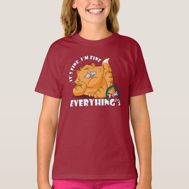 T-shirt Je vais bien Tout va bien | Enfants (Devant)