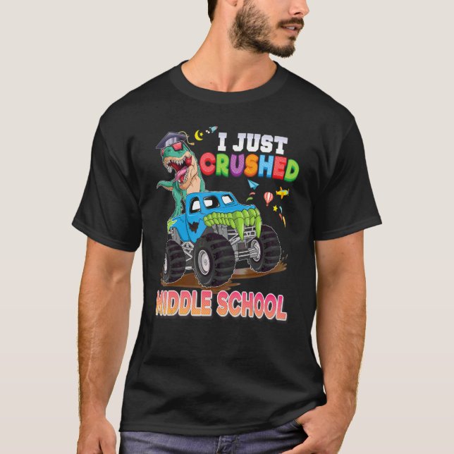 T-shirt Je Vais D'Écraser Le Monstre De Dinosaure De L'Éco (Devant)