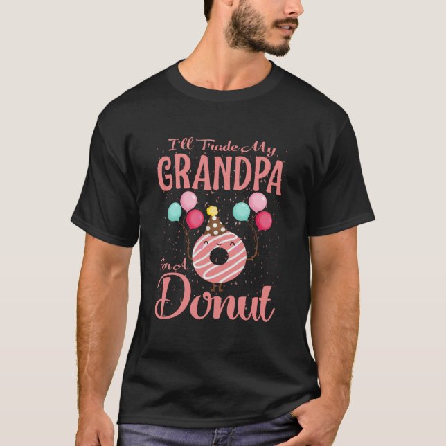 T-shirt Je vais échanger mon grand-père contre une beigne (Devant)