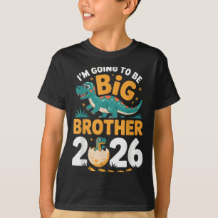 T-shirt Je vais être Big Brother 2026 - Grossesse Dino