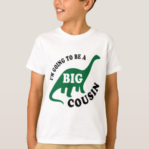 T-shirt Je vais être un grand cousin - dinosaure