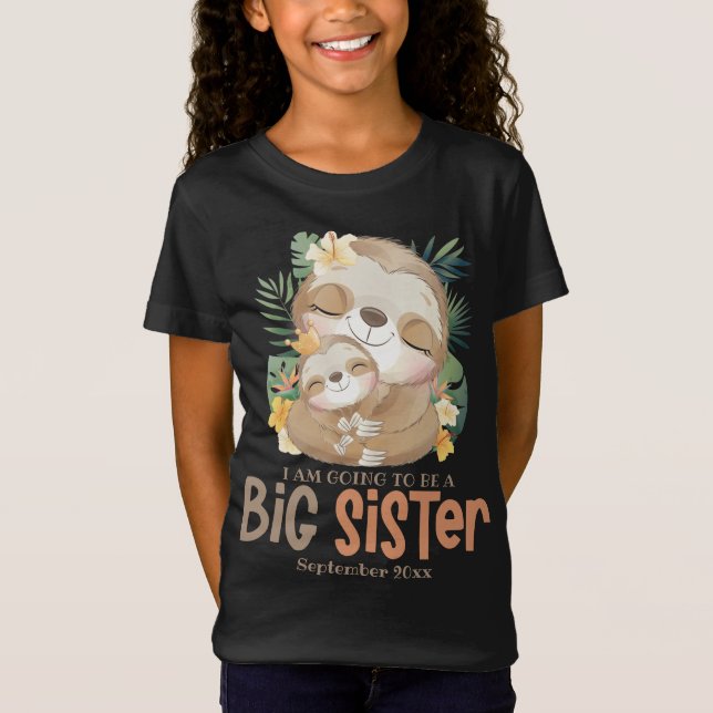T-Shirt Je Vais Être Un Grand Faire-part Soeur De Fantasme (Devant)