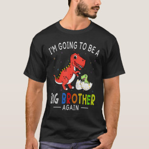 T-shirt Je vais être un grand frère à nouveau 2023 Dinosau