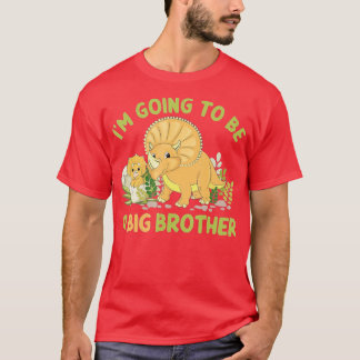 T-shirt Je vais être un grand frère dinosaure Triceratops