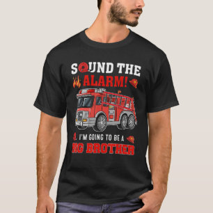 T-shirt Je vais être un grand frère Firetruck baby reve