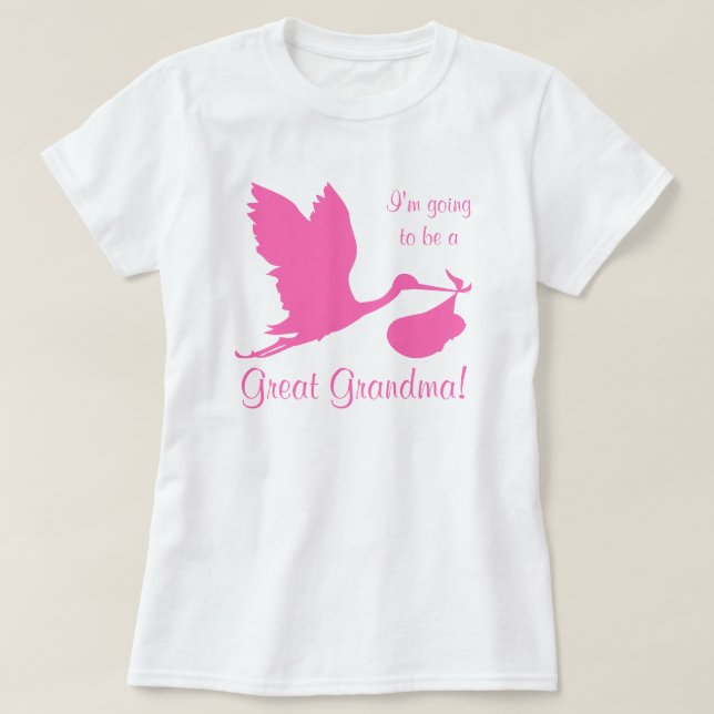 T-shirt Je vais être une grande chatte rose chaude grand-m (Design devant)
