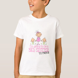 T-shirt Je vais être une grande soeur aux JUMEAUX