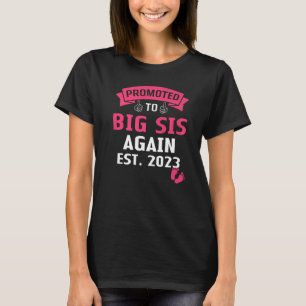 T-shirt Je vais être une grande soeur encore 2023 Big Sis