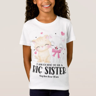 T-Shirt Je Vais Être Une Grande Soeur Faire-part Bébé