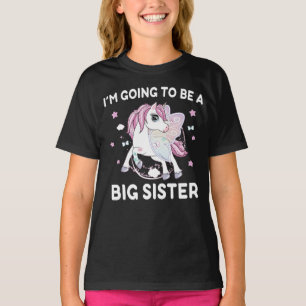 T-shirt Je vais être une grande soeur Unicorne