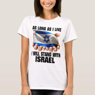 T-shirt Je Vais Me Tenir Avec Israël