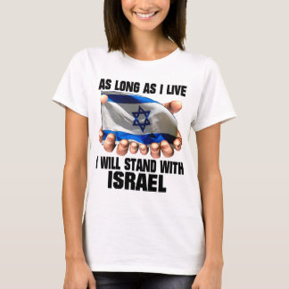 T-shirt Je Vais Me Tenir Avec Israël