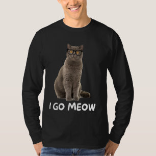 T-shirt Je Vais Meow Funny Chat Mème Drôle Chant