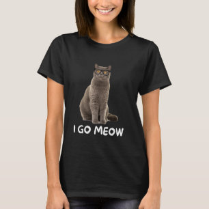 T-shirt Je Vais Meow Funny Chat Mème Drôle Chant