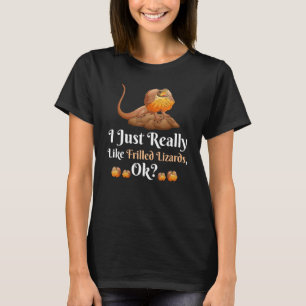 T-shirt Je Vais Simplemente Adorer Les Lézards à Collerett