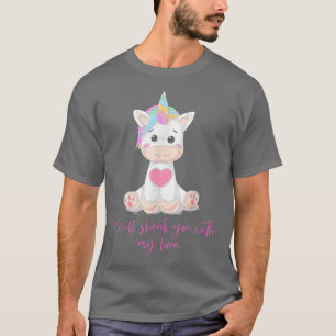 T-shirt Je Vais Te Raser Avec Ma Corne Drôle Mignonne Unic