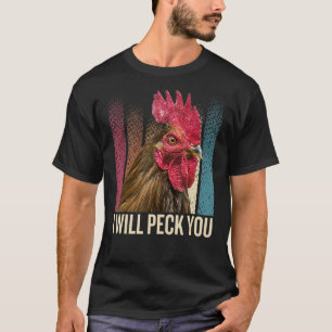 T-shirt Je Vais Vous Pecter Rooster Vintage Antisocial Per
