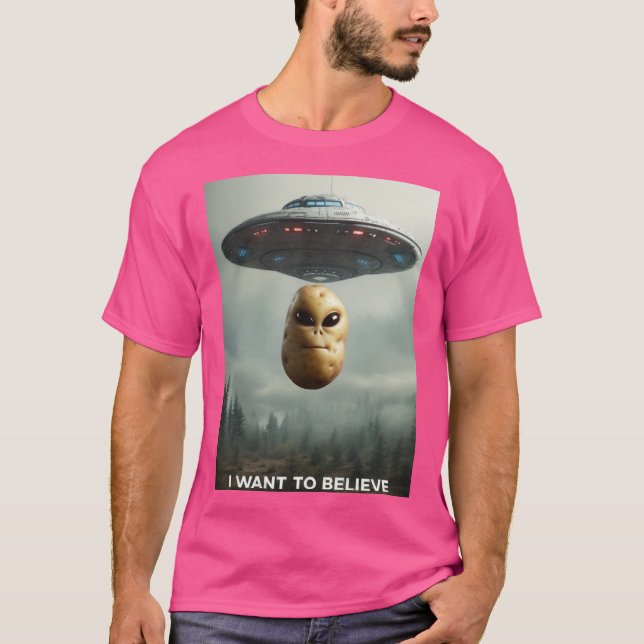 T-shirt JE VEUX CROIRE Pommes de terreArentReal (Devant)