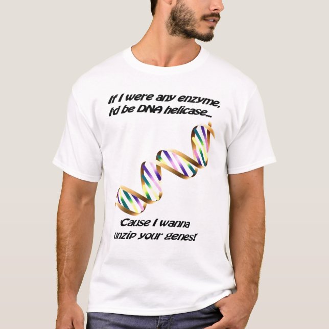 T-shirt Je veux défaire la fermeture éclair de vos gènes (Devant)