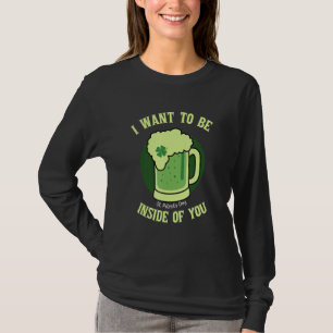 T-shirt Je Veux Être À L'Intérieur Pour Vous Beer Mug St. 