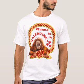 T-shirt Je Veux Être Ma Saint-Valentin. Heureuse Sainte-Va