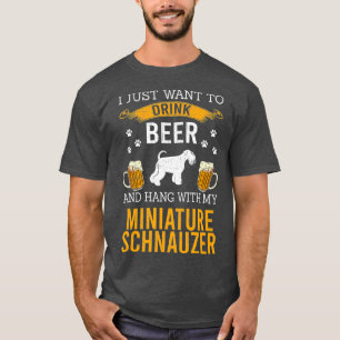 T-shirt Je Veux Juste Boire De La Bière Accrochée À Mon