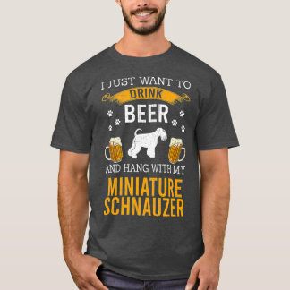 T-shirt Je Veux Juste Boire De La Bière Accrochée À Mon