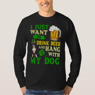 T-shirt Je Veux Juste Boire De La Bière Et Accrocher Avec 
