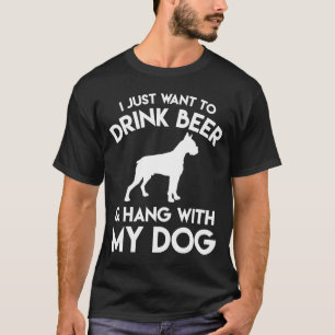 T-shirt Je veux juste boire de la bière et accrocher avec